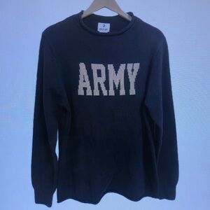 ARMY Knit Crewneck Sweater - Black